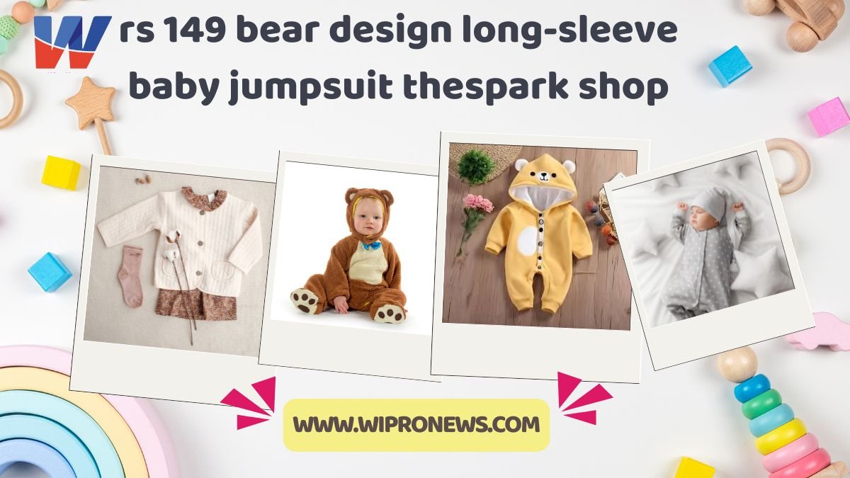 rs 149 bear design long-sleeve baby jumpsuit thespark shop